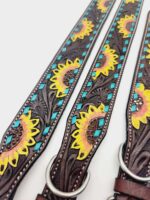 Leather Dog Collar For Sale Ranch Hand HUGE Clearance Blowout Prices Sunflower Turquoise Dog Collars 23