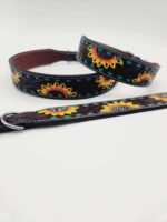 Leather Dog Collar For Sale Ranch Hand HUGE Clearance Blowout Prices Sunflower Turquoise Dog Collars 30