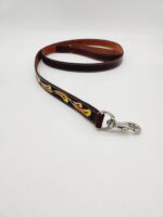 Leather Dog Leashes Tooled Matching Leather Leash 5 feet Dog collars Heavy duty with handle 2