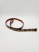 Leather Dog Leashes Tooled Matching Leather Leash 5 feet Dog collars Heavy duty with handle 7