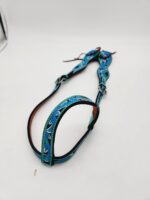 Painted Hand Carved Sunflower Broband One Ear Western Headstall Bridle So Pretty 9