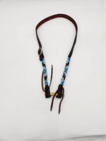 Turuqoise Beaded Beading Headstall Bridle Western Browband One Ear Short Cheek 41