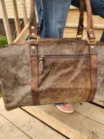Cowhide travel bag weekend duffel bag womens bag mens bag bag for men cowhide hair on hide leather (21)