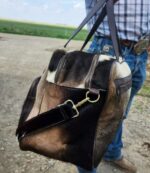 Hair On Cowhide Duffel Bag Leather Mens Bag Travel Bag Carry on weekend bag Womens Fashion (11)