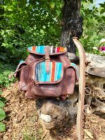 Dreaming in turquoise leather mini backpack purse western (12)