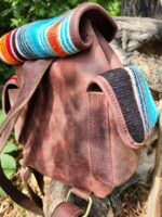 Dreaming in turquoise leather mini backpack purse western (2)