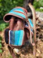 Dreaming in turquoise leather mini backpack purse western (3)