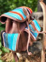Dreaming in turquoise leather mini backpack purse western (4)