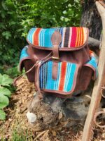 Dreaming in turquoise leather mini backpack purse western (5)