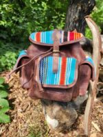 Dreaming in turquoise leather mini backpack purse western (7)
