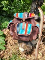 Dreaming in turquoise leather mini backpack purse western (8)