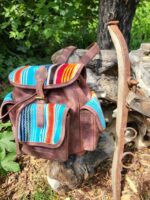 Dreaming in turquoise leather mini backpack purse western (9)
