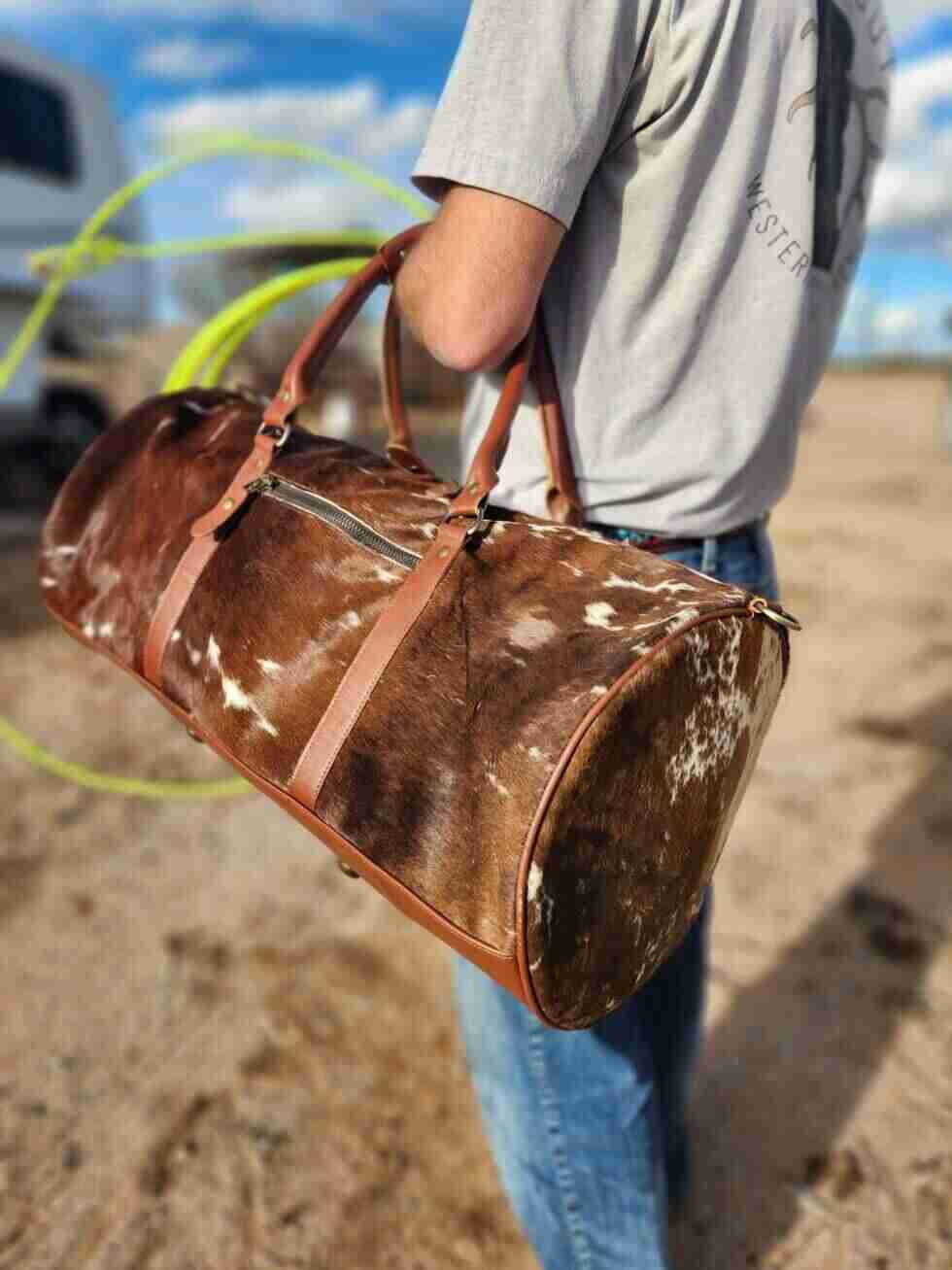 Distressed Leather Duffel Bag / Travel Bag- The Vintage - Ranch Hand Store