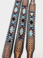 Leather Dog Collars Beaded Beadwork Dog Collars with beads sturdy padded comfortable western ranch dog cowboy (17)