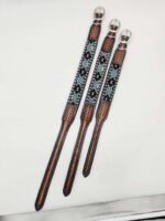 Leather Dog Collars Beaded Beadwork Dog Collars with beads sturdy padded comfortable western ranch dog cowboy (26)
