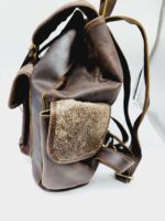 Cowhide Leather Backpack Saddle Blanket Western Fashion Cowgirl Back to School Travel Native Cowhide Purse Backpack (55)
