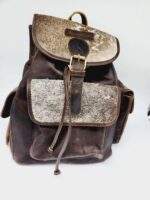 Cowhide Leather Backpack Saddle Blanket Western Fashion Cowgirl Back to School Travel Native Cowhide Purse Backpack (58)