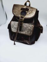 Cowhide Leather Backpack Saddle Blanket Western Fashion Cowgirl Back to School Travel Native Cowhide Purse Backpack (60)