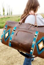 Saddle Blanket Duffel Bag Western Purse Carryon travel bag weekend bag crossbody cowgirl boho gypsy fashion (1)