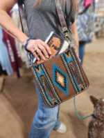 Saddle Blanket Duffel Bag Western Purse Carryon travel bag weekend bag crossbody cowgirl boho gypsy fashion (18)