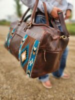 Saddle Blanket Duffel Bag Western Purse Carryon travel bag weekend bag crossbody cowgirl boho gypsy fashion (20)