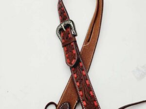 Red buckstitch headstall