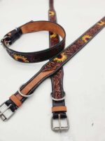 A LEather Dog Collar Sunflower (10)