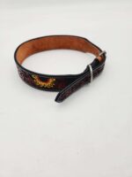 A LEather Dog Collar Sunflower (2)