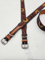 A LEather Dog Collar Sunflower (7)