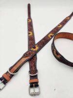 A LEather Dog Collar Sunflower (8)