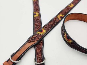 A LEather Dog Collar Sunflower (8)