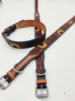 A LEather Dog Collar Sunflower (9)