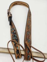 Leather Headstalls Western Bridles Beaded Sunflower Leather Bridles Western Horse Tack (64)