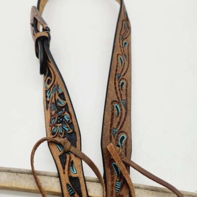 Leather Headstalls Western Bridles Beaded Sunflower Leather Bridles Western Horse Tack (64)