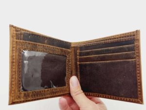 Leather Wallet Fathers day gift , gift for dad, Handmade men's leather wallet LeatherTriBi fold Wallet, Personalized Wallet, Men's Wallet, minimalist wallet, Groomsmen (25)