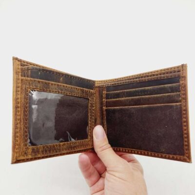 Leather Wallet Fathers day gift , gift for dad, Handmade men's leather wallet LeatherTriBi fold Wallet, Personalized Wallet, Men's Wallet, minimalist wallet, Groomsmen (25)