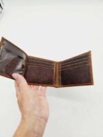 Leather Wallet Fathers day gift , gift for dad, Handmade men's leather wallet LeatherTriBi fold Wallet, Personalized Wallet, Men's Wallet, minimalist wallet, Groomsmen (3)