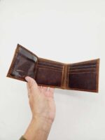 Leather Wallet Fathers day gift , gift for dad, Handmade men's leather wallet LeatherTriBi fold Wallet, Personalized Wallet, Men's Wallet, minimalist wallet, Groomsmen (4)