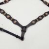 Rancher Rawhide detail rose gold concho headstall bridle western browband (38)