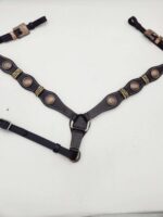 Rancher Rawhide detail rose gold concho headstall bridle western browband (38)