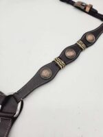 Rancher Rawhide detail rose gold concho headstall bridle western browband (40)