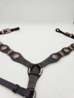 Rancher Rawhide detail rose gold concho headstall bridle western browband (44)