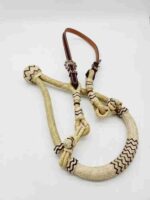 Rawhide Bosal Handmade Braided Leather Slobber Straps 3