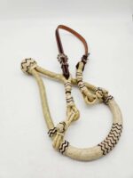 Rawhide Bosal Handmade Braided Leather Slobber Straps (3)