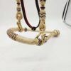 Rawhide bosa hand braided leather headstall horse hair (1)