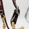 Rawhide bosa hand braided leather headstall horse hair (14)