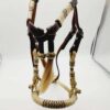 Rawhide bosa hand braided leather headstall horse hair (3)