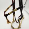 Rawhide bosa hand braided leather headstall horse hair (6)