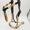 Rawhide bosal hand braided leather headstall horse hair (8)