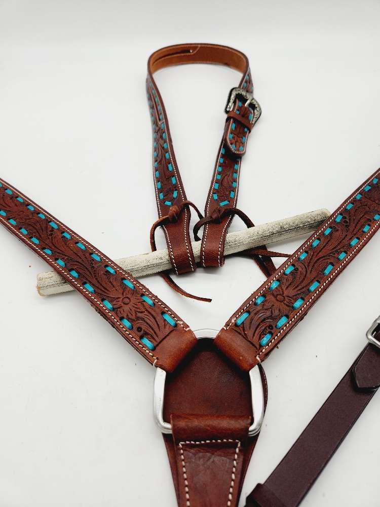 Black Leather DS Headstall - Ranch Hand Store